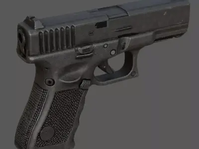 Glock 19 Gen 5  Realistic 3D Model  4K PBR Textures Game Ready  Low-poly 3D model