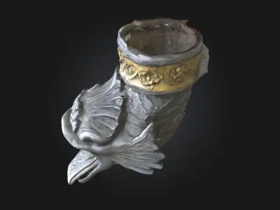 Aquatic Gargoyle Ornament  Guardian of the Deep 3D model
