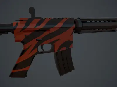M4A4 - LowPoly ar rifle Free low-poly 3D model