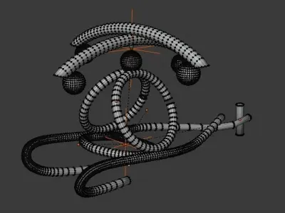 Metal Helicopter Decoration 3D model