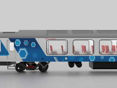 3D LHB Vistadome Coach Indian Railway 3D model