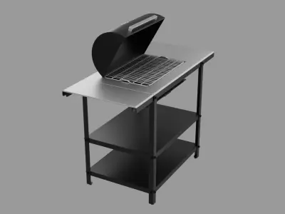 Barbecue Machine Low-poly 3D model