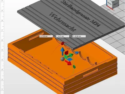 Stielhandgrante M24 with box 3D print model