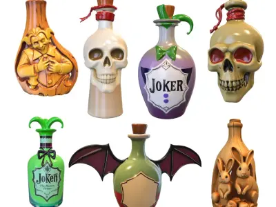 Pack Bottle Low-poly 3D model