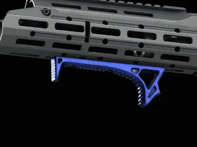 MLOK LINK Curved Foregrip Low-poly 3D model