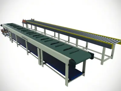 Motorized Conveyor Belt 3D model