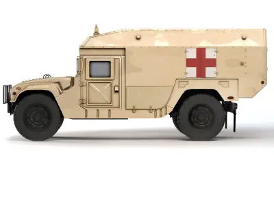 Humvee Military M996A1 Ambulance 2004 3D model