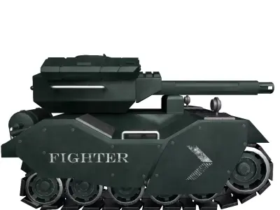 Highly Detailed Sci Fi Battle Tank 3D Model Autodesk Maya Low-poly 3D model