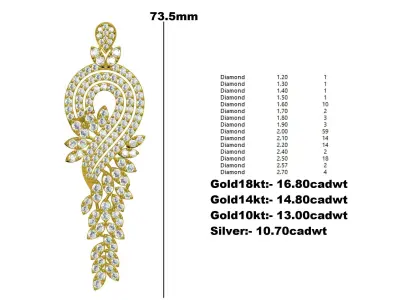 Antique Diamond Pendant 3D print model