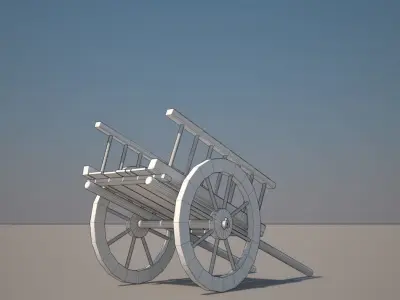 Cart Wooden 3D model purchase
