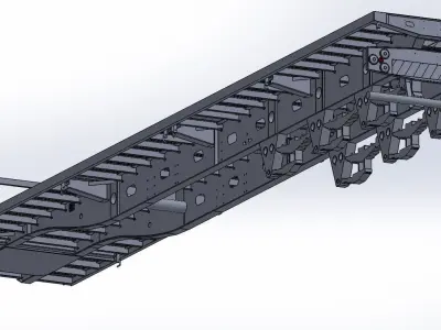 Tri-Axle Flatdeck 3D model