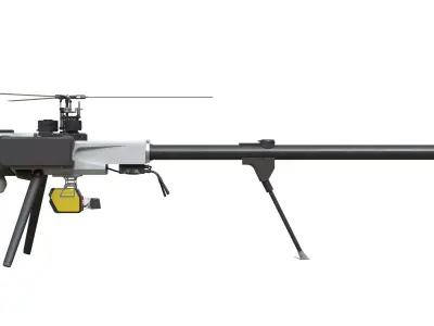 Vapor 55 MX electric helicopter Low-poly 3D model