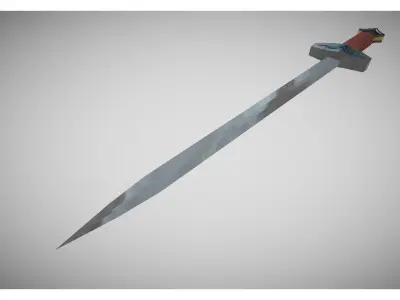fantasy sword Free low-poly 3D model buy
