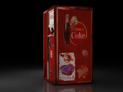 Vintage Coke Vending Machine Free low-poly 3D model