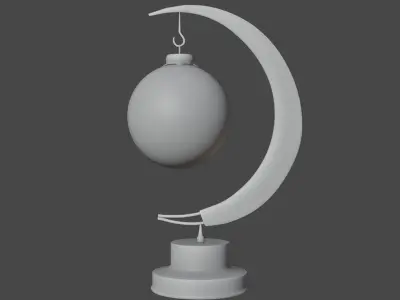 Antique night lamp  for decoration low poly Low-poly 3D model