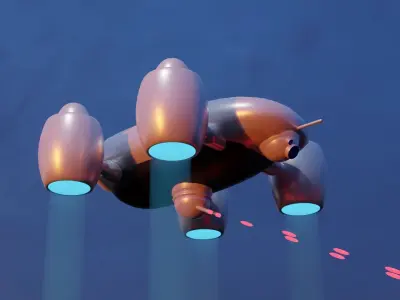 Sci fi attack drone 3D model