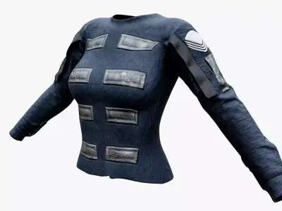 Military Tactical Shirt Low-poly 3D model