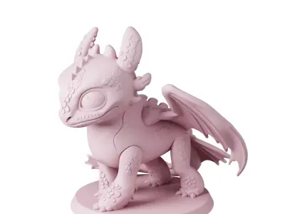 Toothless How to Train Your Dragon - Free Sample STL Free 3D print model