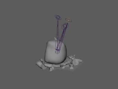 Animated trash fly Low-poly 3D model