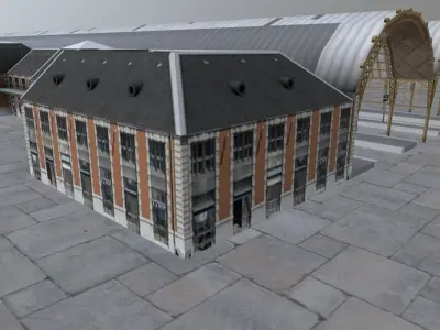 Nice Gare Low-poly 3D model