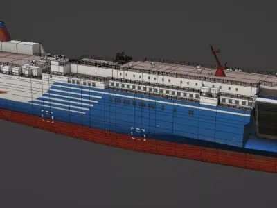 MOL Sunflower Passenger RO-PAX ship Low-poly 3D model