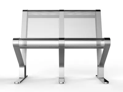 Waiting Room Seat V1 2 Seats 3D model