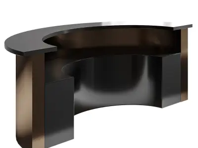 Japanese Bronze Reception with Flowers 3D model