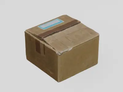 Card Box 2 Modern 3D scan PBR 4K textures Low-poly 3D model