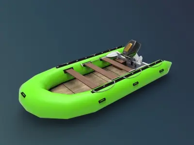 River rubber boat 3D model
