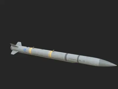 PL-17 Chinese PL17 BVR Air to Air Missile Low-poly 3D model