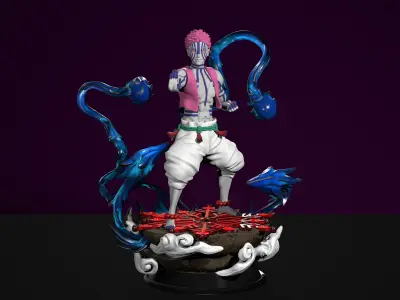 Akaza anime figurine 3D print model