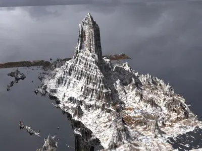 Hoth Style mountains 3D model