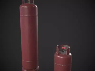 Gas Tank Low-poly 3D model get
