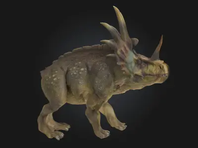 Spiky Sentinel  A Fierce Guardian with an Edge 3D model