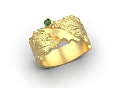 Leaf Ring 3D print model