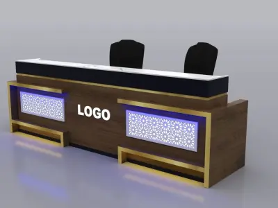 Reception Counter Design 3D model