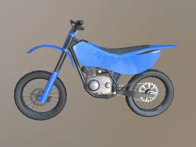 Dirt Bike Low-poly 3D model purchase