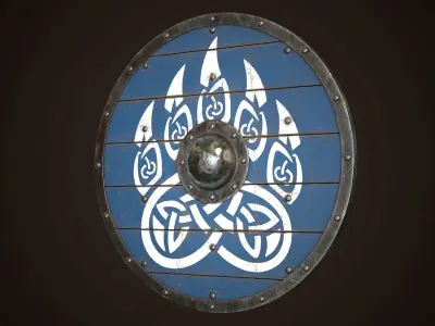 Viking Shield 05 Low-poly 3D model
