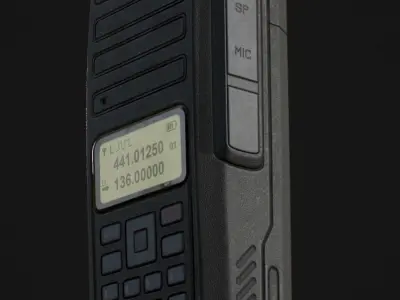  Military  Walkie Talkie Low-poly 3D model