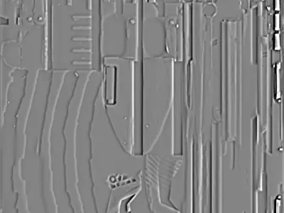 Low Poly Escort Folding Stock Pump-Action Shotgun Low-poly 3D model