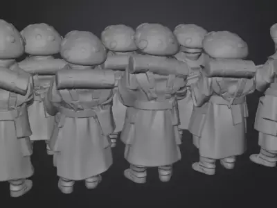  Mushroom Musketeer Squad 3D print model