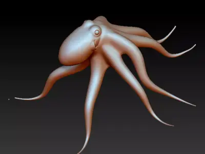 3D OCTOPUS LOWPOLY Low-poly 3D model