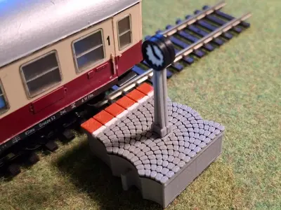 Single Edge Platform Clocks 1-87 FDM color 3D print model