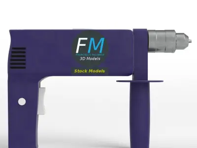 Drill pistol grip base mesh 3D model