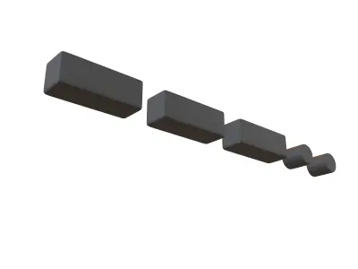 Morse Code 8 v1 001 Low-poly 3D model