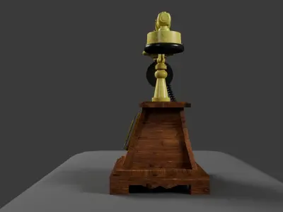 vintage old telephone Low-poly 3D model