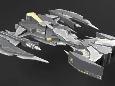 Aircraft Spaceship  Pack V01 3D model
