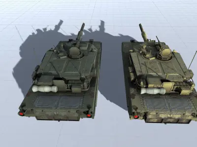 Abrams Tank Low-poly 3D model