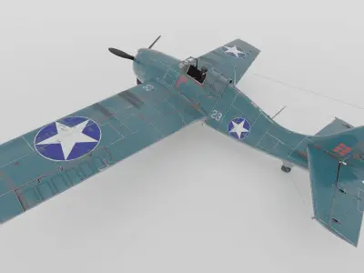 F4F Wildcat Fighter 1940-1945 3D model
