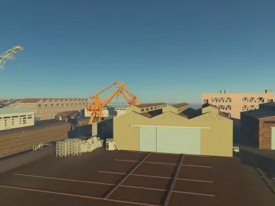 Shipyard Dry Dock 3D model
